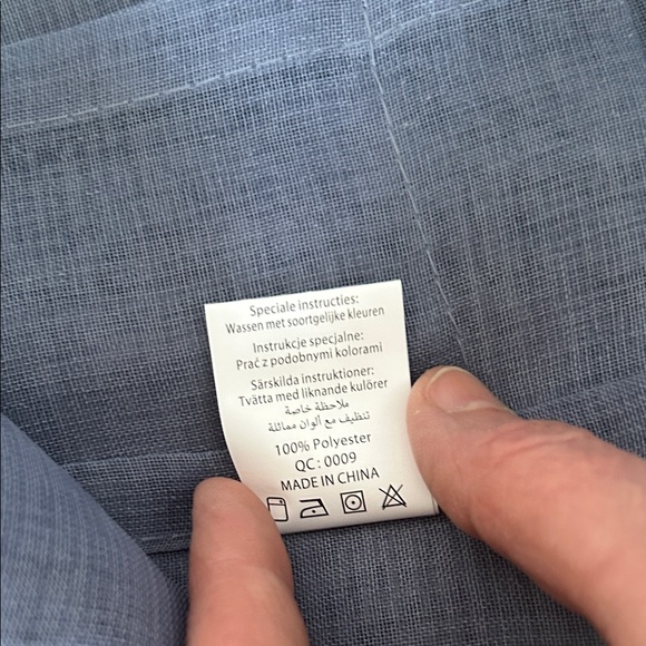 Elegant Blue Sheer Curtain Panel 4 pieces - Picture 8 of 8